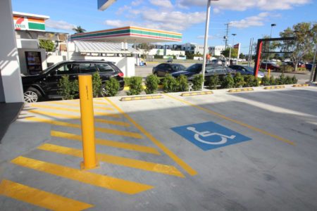 Bollards wheelstops linemarking — Building Safety Products in Ormeau, QLD