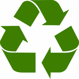 Reduce, reuse, recycle symbol - green - recycling symbol